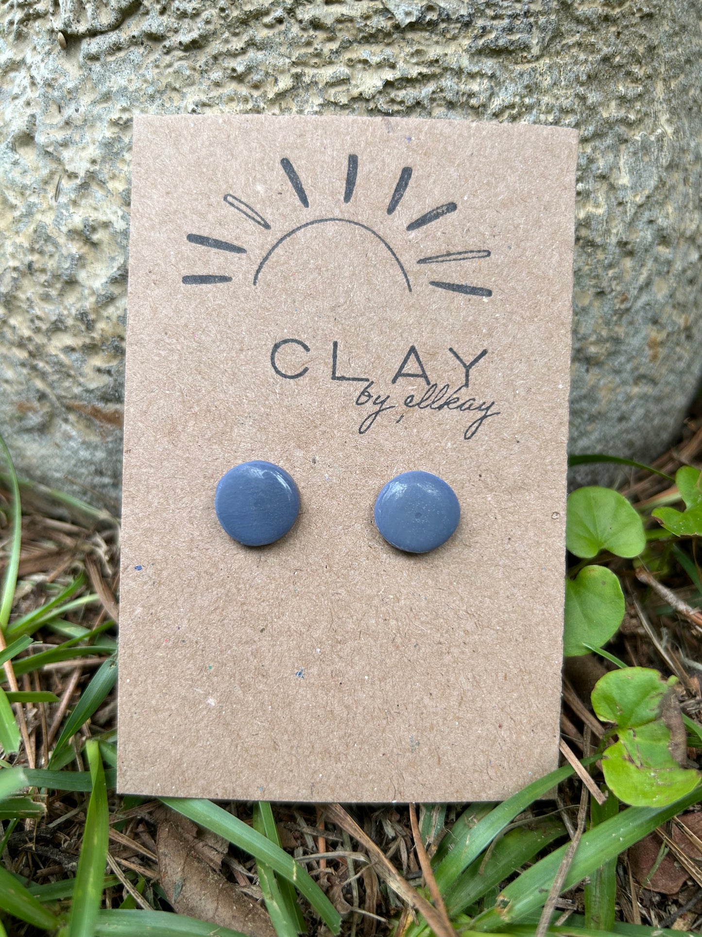 Matte Gray Simple Studs