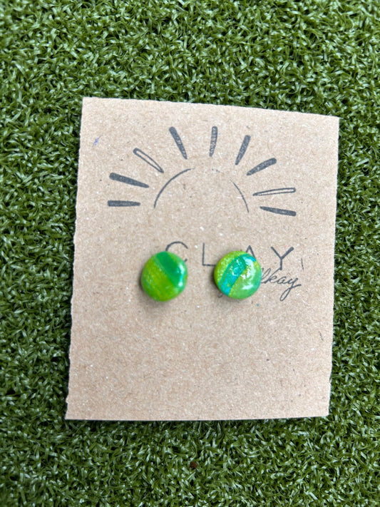 BR6 BRIGHT Simple Studs in Lime