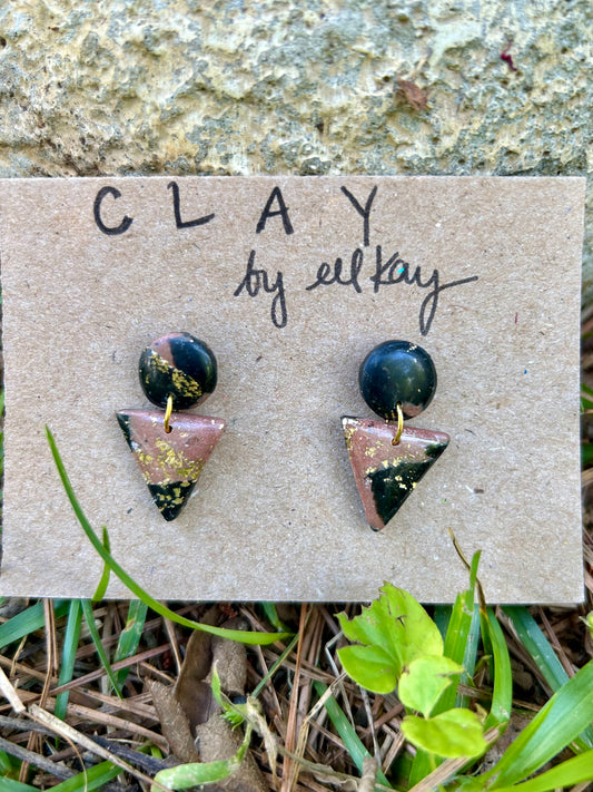 G1 GLITTER Tri-dangle Studs