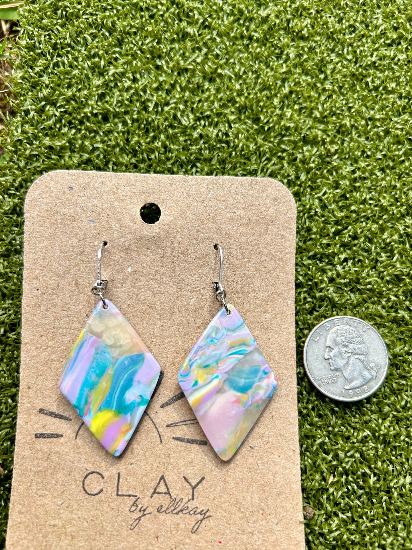 W8 WATERCOLOR Large Diamond Dangles